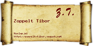 Zoppelt Tibor névjegykártya